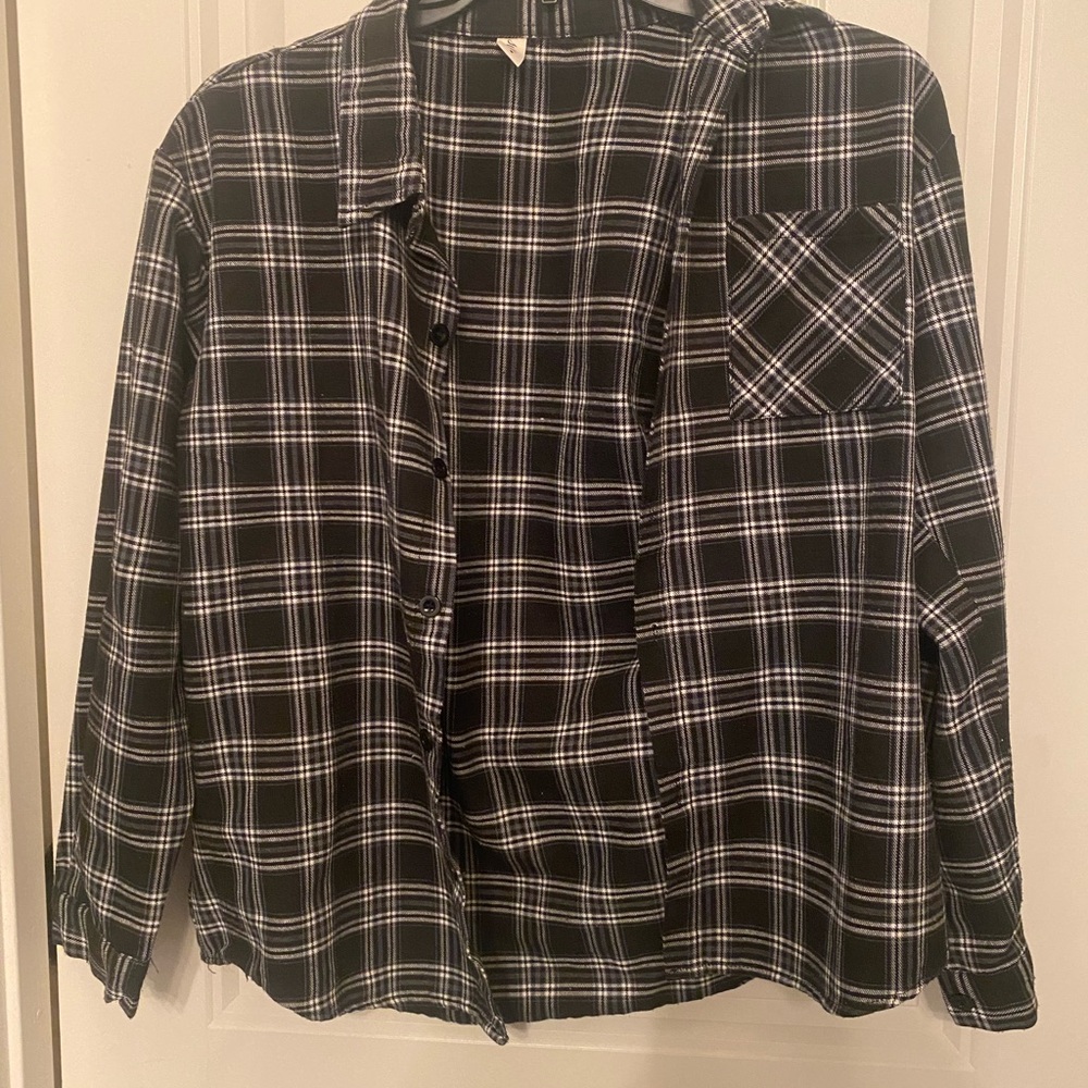 Anna Black and White Checkered Top